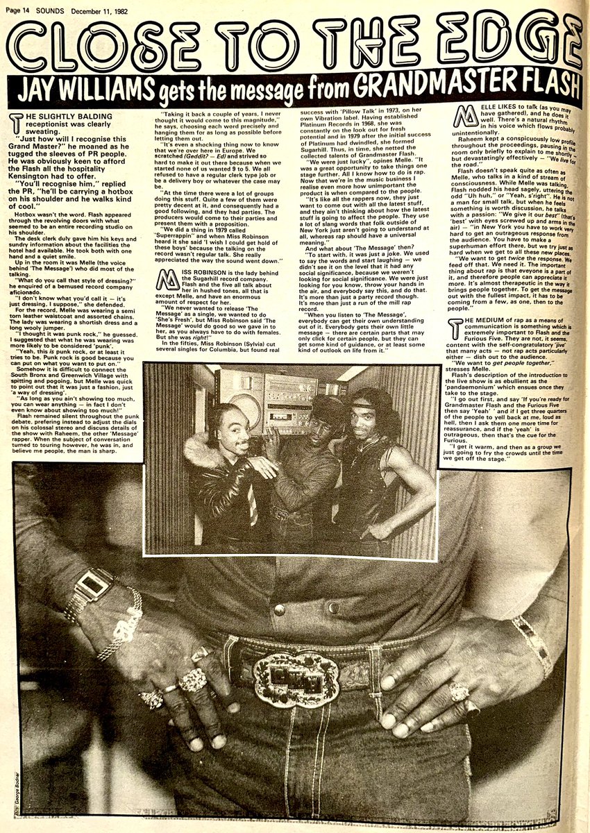 ZoundsAbound's tweet photo. Features here include Mick Sinclair’s   account of his chat with Chris Butler from #TheWaitresses, Winston Smith is convinced #TheOutcasts are as good as it gets, Jay Williams meets up with @DJFlash4eva &amp; Jack Barron talks to Reggae DJ royalty, #SisterNancy 

Sounds Dec 11th 1982 https://t.co/m49U60LAs7