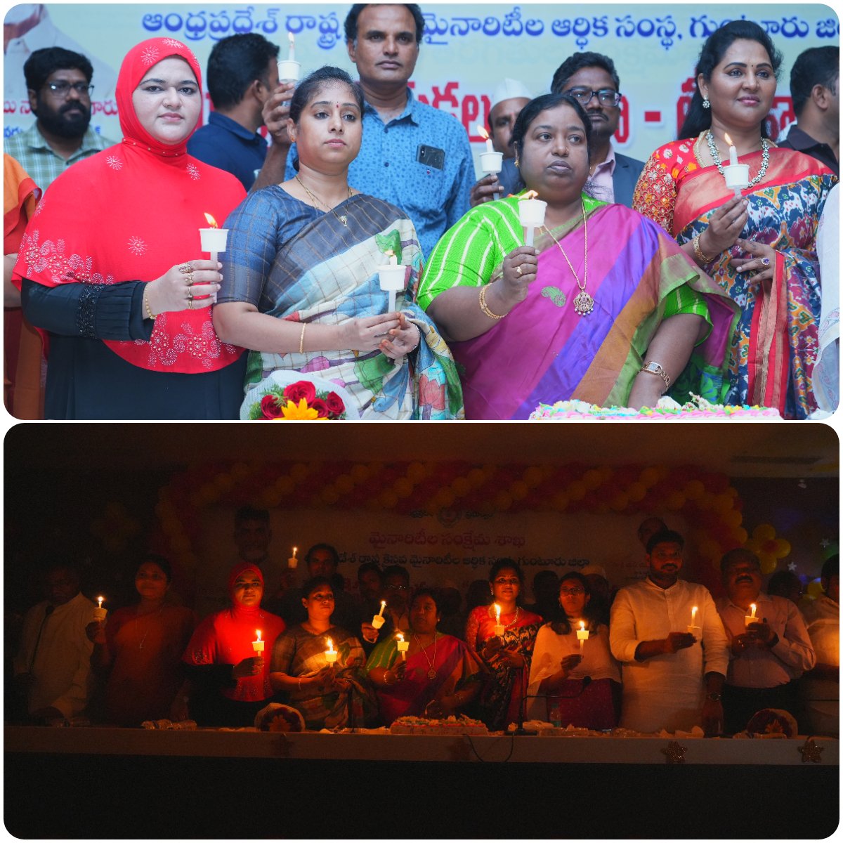 galla_madhavi's tweet photo. మైనారిటీల సంక్షేమ శాఖ ఆధ్వర్యంలో గుంటూరు కలెక్టరేట్ లోని శంకరన్ హాల్ నందు సెమీ క్రిస్మస్ సందర్భంగా ఏర్పాటుచేసిన "హై-టీ" కార్యక్రమంలో పాల్గొన్న గుంటూరు పశ్చిమ నియోజకవర్గ MLA శ్రీమతి గళ్ళా మాధవి గారు.
#Gallamadhavi
#prechristmas https://t.co/g1BdfB6QpR