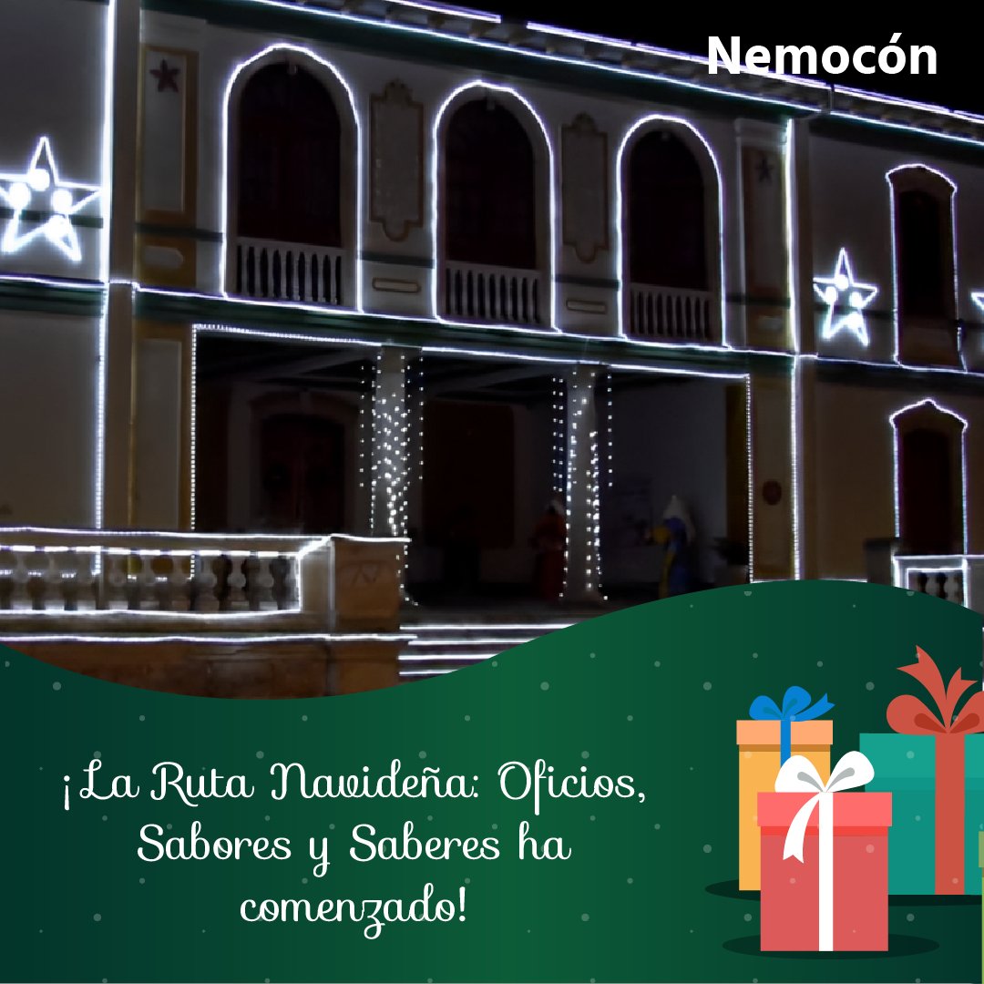 Asocentro_'s tweet photo. 🎄 Nemocón te espera con un alumbrado que ilumina sueños, talleres para liberar tu creatividad, conciertos llenos de emoción y festivales que celebran lo mejor de esta temporada.

#RutaNavideñanemocón #NemocónMagico #Navidadennemocón #Sabordenemocón #vivelamagiadenemocón https://t.co/Mkh14ixxFc