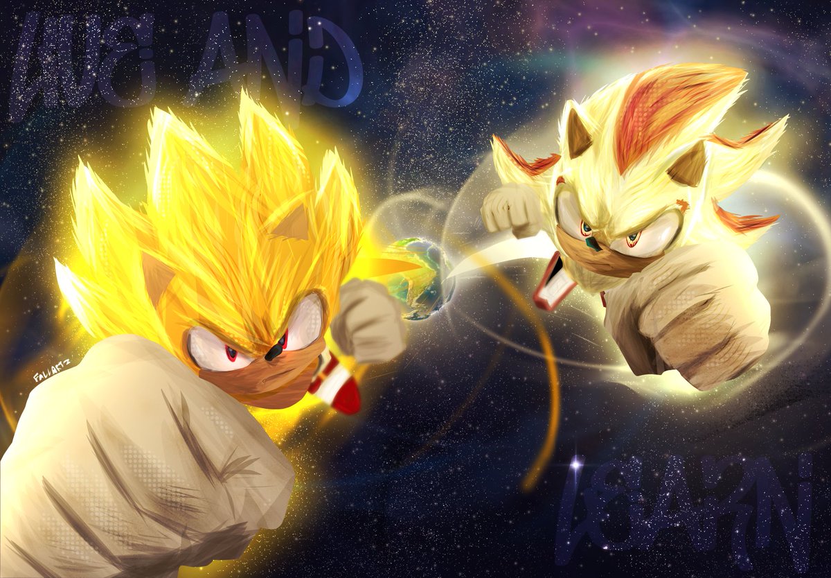 Finally finished that one art pieceee #sonic3 <a href="/SonicMovie/">Sonic the Hedgehog</a> #shadow