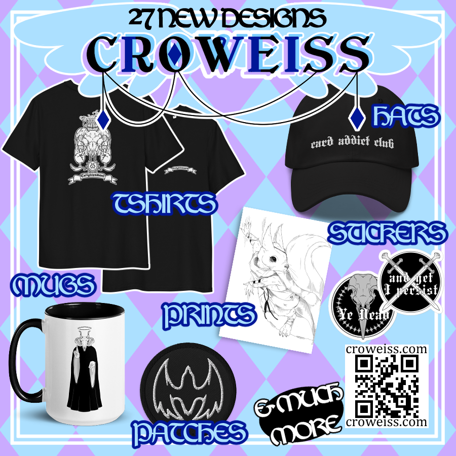 cosmaph's tweet photo. ✨☁️HUGE STORE UPDATE &amp; SALE☁️✨
100% disabled &amp; queer artist designed owned. 27 new products added, this image couldn't get close to covering it all!
USE CODE 'CROWDEC' AT CHECKOUT FOR 10% OFF
Scan QR code, visit url, or check below for direct link

💙RTs are appreciated!💙 https://t.co/AeOYZ6sLiq
