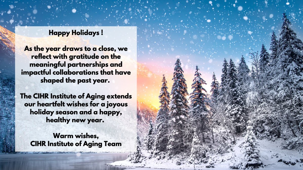 Best wishes for the holiday season and a happy and healthy new year