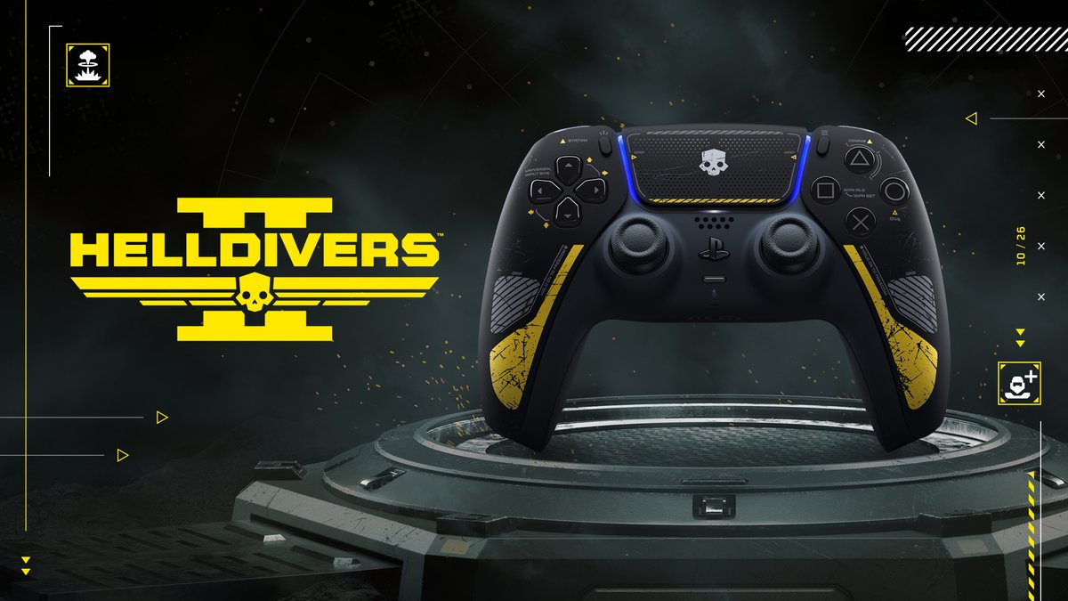 PlayStation's tweet photo. Grip freedom in your hands with the Limited Edition Helldivers 2 DualSense controller, dropping Feb 6, 2025. 

Pre-orders live now: https://t.co/KrInWdqbed https://t.co/Pnz2Hd1SCQ