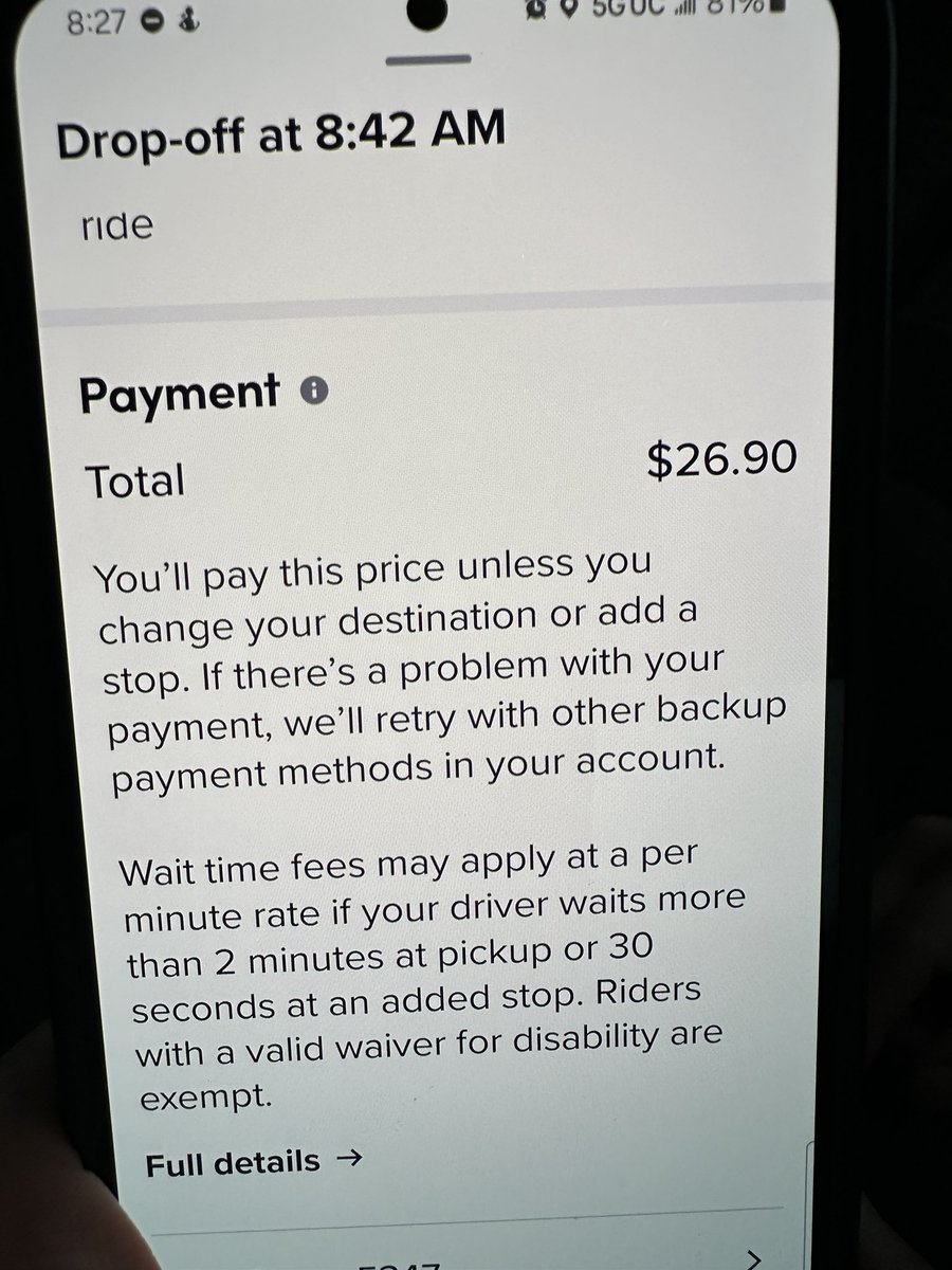 eileenstreet's tweet photo. .@Lyft took 62% of this driver’s ride on our way to the airport. We paid $26.90, and the driver showed us he is getting paid $10.15. I was curious so I asked so that’s why he showed us. Very different than Lyft’s 70% earnings commitment stated on their website. #Rideshare #Lyft https://t.co/WlzzckXR6I