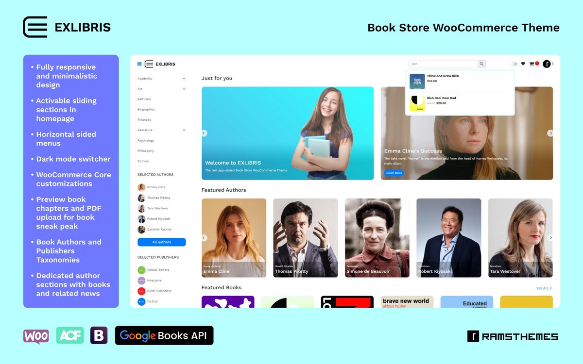 RamsThemes's tweet image. EXLIBRIS New Update 1.2.2.4 (Routine Update) now available ⚡️ 

➡️ ramsthe.me/exlibris 

#EXLIBRIS #Bookstore #GoogleBooksAPI #BookLovers #BookstoreUpdate #ReadingCommunity #WordPress #Themes #WooCommerce