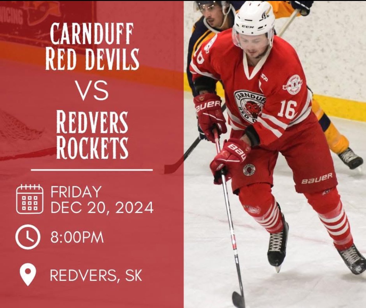 We hit the road to Redvers tonight for a festive matchup vs the <a href="/RedversRockets/">Redvers Rockets</a>