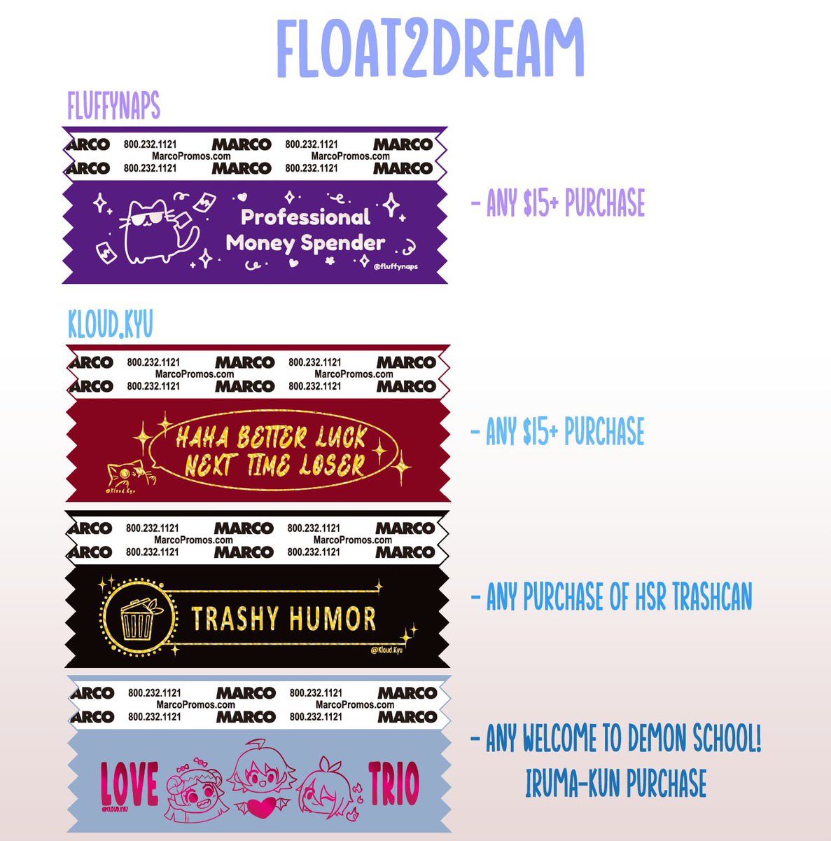 Float2Dream's tweet image. We will be in Artist Alley J09 at Anime Los Angeles on Jan 9-12! 

We will also be handing out ribbons if you purchase from us! 

See you guys there! 👋