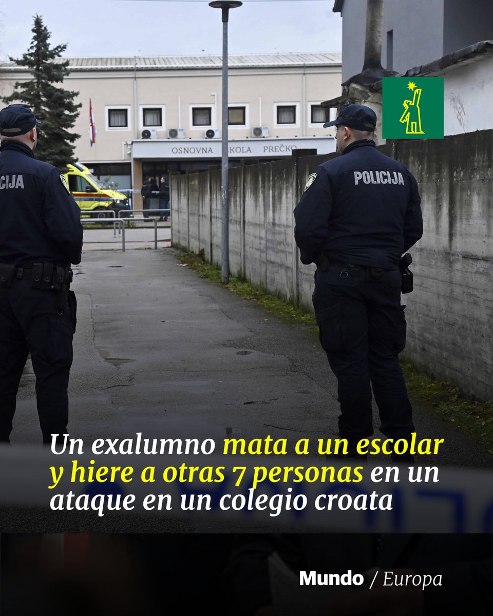 DiarioLibre's tweet photo. 🇪🇺 | #Europa | Un niño de siete años ha muerto acuchillado y otras siete personas han resultado heridas en el ataque perpetrado en un colegio en Zagreb
🔗https://t.co/7PUY3PJEaa
#DiarioLibre #Croata #Escuela #Violencia https://t.co/MrHf5n9WqS