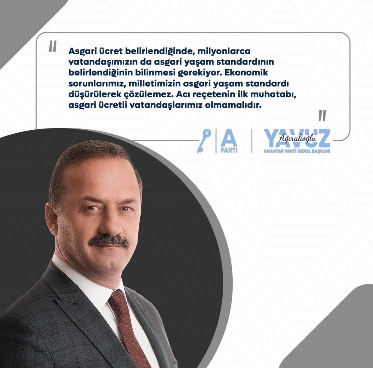 Anahtar Parti acı reçetenin asgari ücretliye dayatılmasının karşısındadır 

#AnahtarPartiEmeğinYanında

#asgariücret 

<a href="/anahtarparti/">Anahtar Parti</a> 

<a href="/yavuzagiraliog/">Yavuz Ağıralioğlu</a>
