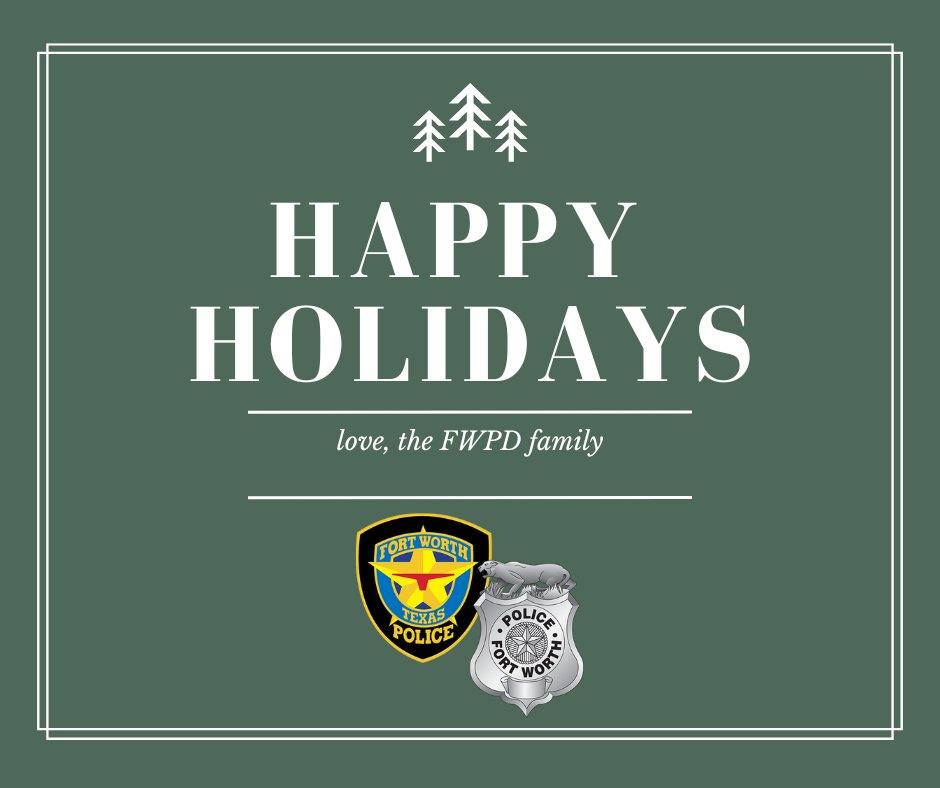 fortworthpd's tweet photo. Criminals love the holidays as much as everyone else because it's a perfect opportunity to commit a crime. Remember these tips if you’re…

… Last-minute shopping:

-Stay alert to your surroundings.
-Park as close to the store as possible in well-lit spaces and ask for security personnel to walk you to your car if you feel unsafe.
-Take, Lock, Hide – take valuable items with you, lock the doors, and hide packages out of sight.
-Do not carry large amounts of cash.
-Carry your purse close to your body, and place wallets inside your coat or front pants pocket.

…Traveling:

-Set an automatic timer for your lights (Home Alone style!)
-Ask a neighbor to keep an eye on your home, pick up packages, and park in the driveway occasionally.
-Hide gifts that may be left in the house while you're away.
-Sign up for the Community Camera program  https://t.co/RJe4UlSmcZ.

…At home:

-Turn on outside lights to deter burglars.
-Report suspicious activity to the FWPD non-emergency line at 817-392-4222.
-Make sure your homeowners or rental insurance is paid up and all valuables are inventoried properly.
