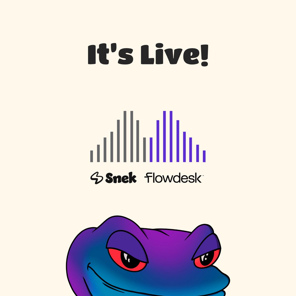 snek's tweet image. Our CEX-DEX integration isss live! 🚀

🔥 Adaptive, accurate pricing
🔥 Enhanced market-making
🔥 Improved liquidity on CEXs

Welcome to a new era of trading! 🤝
@flowdesk_co @DexHunterIO $SNEK