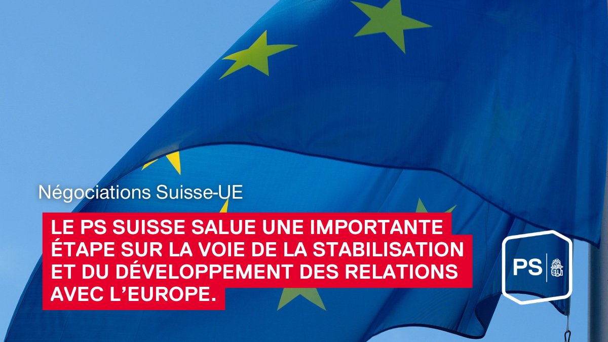 PSSuisse's tweet image. Le PS Suisse salue en principe la conclusion annoncée des négociations avec l’UE. Le Conseil fédéral doit désormais présenter un paquet global équilibré qui garantit la protection des salaires, renforce le service public et établit la sécurité juridique.
👉sp-ps.ch/fr/artikel/neg…