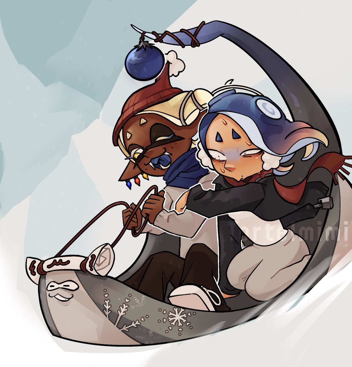 tortelmimi's tweet photo. More deep cut art for the frostyfest announcement #Splatoon3 https://t.co/ghCEfXcYY9