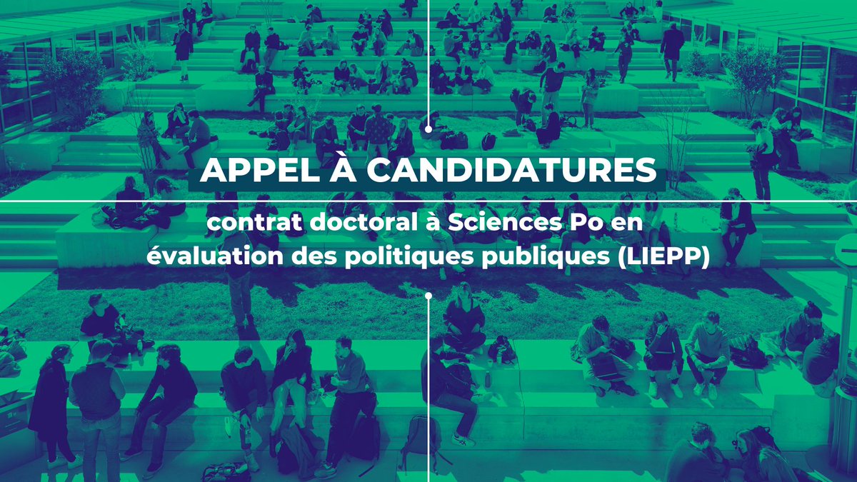 📢Appel à candidatures pour un contrat doctoral à Sciences Po en évaluation des politiques publiques (LIEPP)

sciencespo.fr/ecole-recherch…