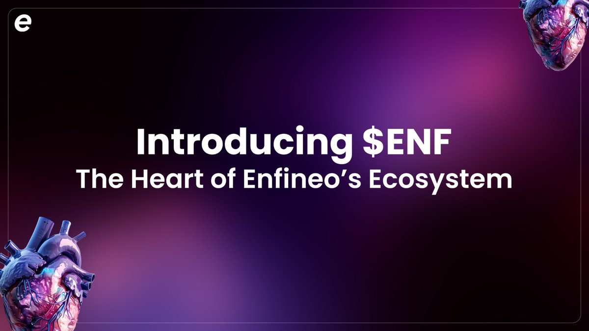 enfineoapp's tweet photo. Meet $ENF: The heartbeat of Enfineo’s ecosystem: 💜

Think of $ENF as your ticket to effortless crypto-fiat integration;

Whether you’re staking | transacting | or exploring financial tools - $ENF empowers you to do it all -> simply and seamlessly.

Thanks to our ecosystem, $ENF evolves from being just a token to becoming the key to reimagining how we navigate finance in a digital world. 

Learn more about $ENF below: ⬇️