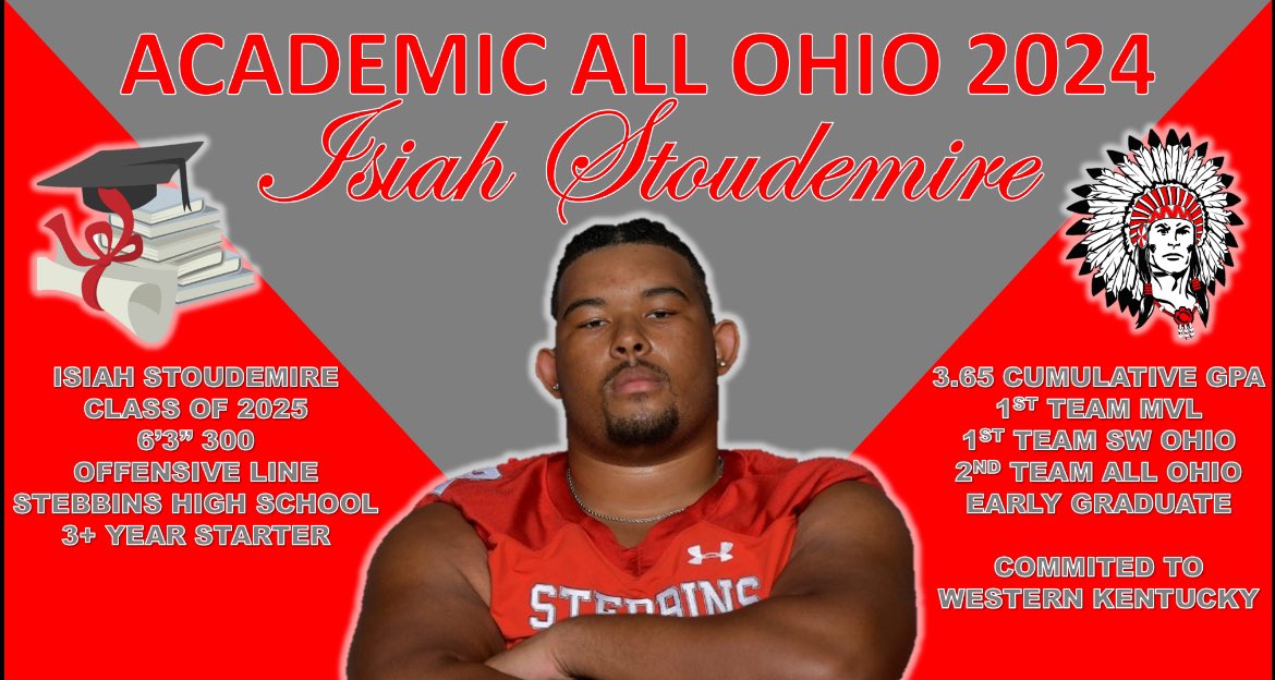 Congratulations <a href="/isiahstud/">Isiah Stoudemire</a> and good luck starting at Western Kentucky. Your <a href="/_stebbinsfb/">Stebbins Indians Football</a> family is proud of you!