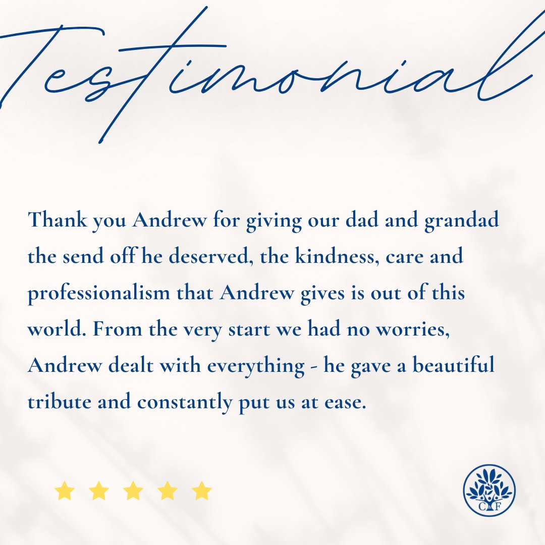 CutmoreFuneral's tweet photo. Thank you for your kind words and trust in us during such a difficult time 🌟

At Cutmore Family Funeral Directors, it's our privilege to provide compassionate support and guidance, helping families create meaningful farewells for their loved ones.

#cutmorefamilyfuneraldirectors https://t.co/g50iGej36t