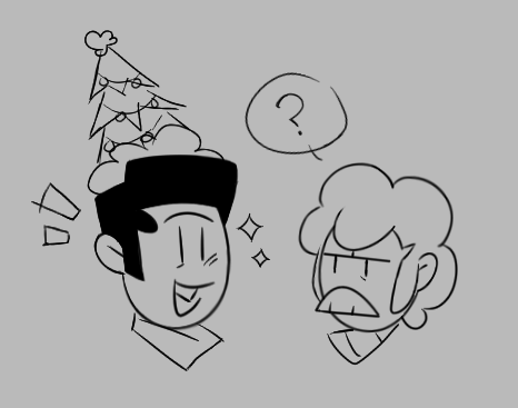 Snowpie030's tweet photo. 🎄
Merry Christmas in advance!!:]
#spookymonth
#spookymonthfanart 
#rossbert #jackxjohn https://t.co/uv2pCSHGqL