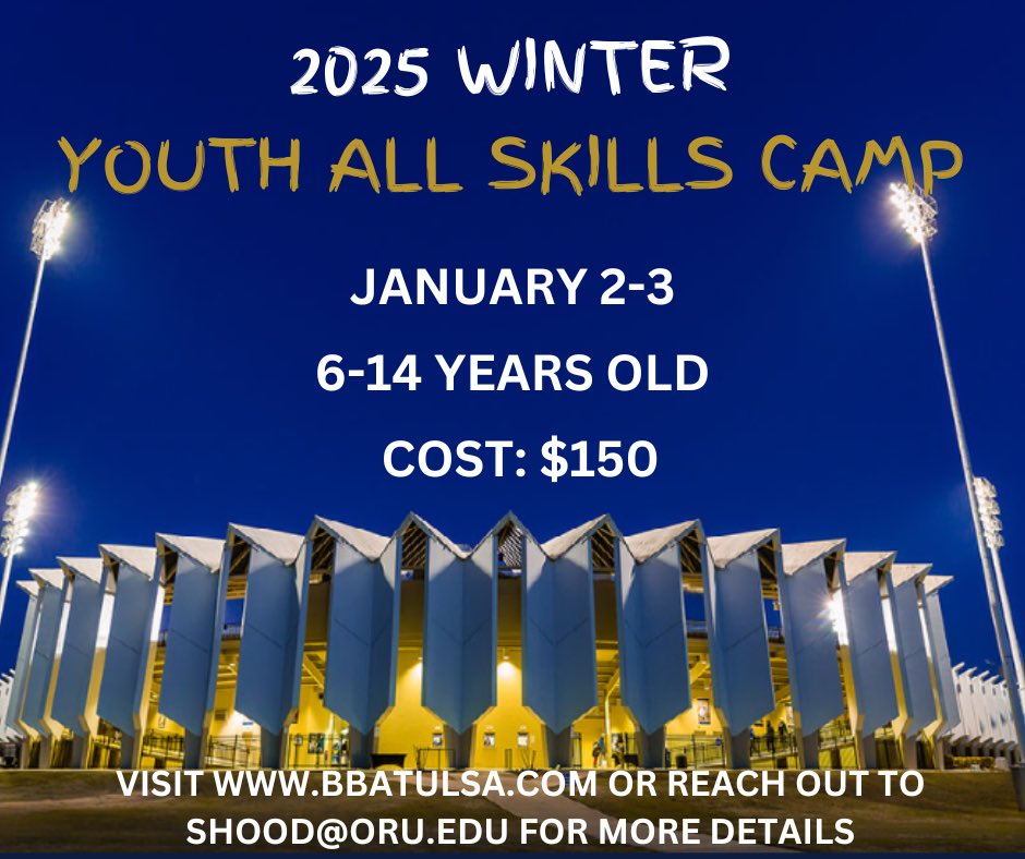 📢YOUTH ALL SKILLS CAMP📢

Secure your spot today for the All Skills Camp

9-12 on the 2nd and 3rd available to players of all skill levels not currently in HS

🔗: bbatulsa.com/shop/product/4…