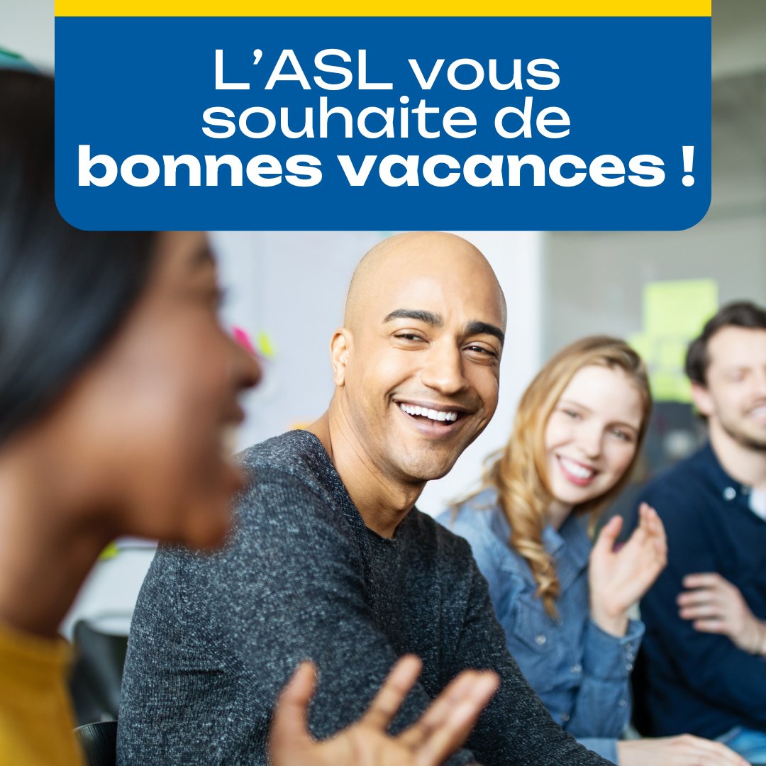 Bonnes vacances à toutes et tous !

À partir de demain, place aux congés de fin d’année.

L’ASL reste à vos côtés pendant cette pause et continue de partager conseils et infos sur ses réseaux sociaux !