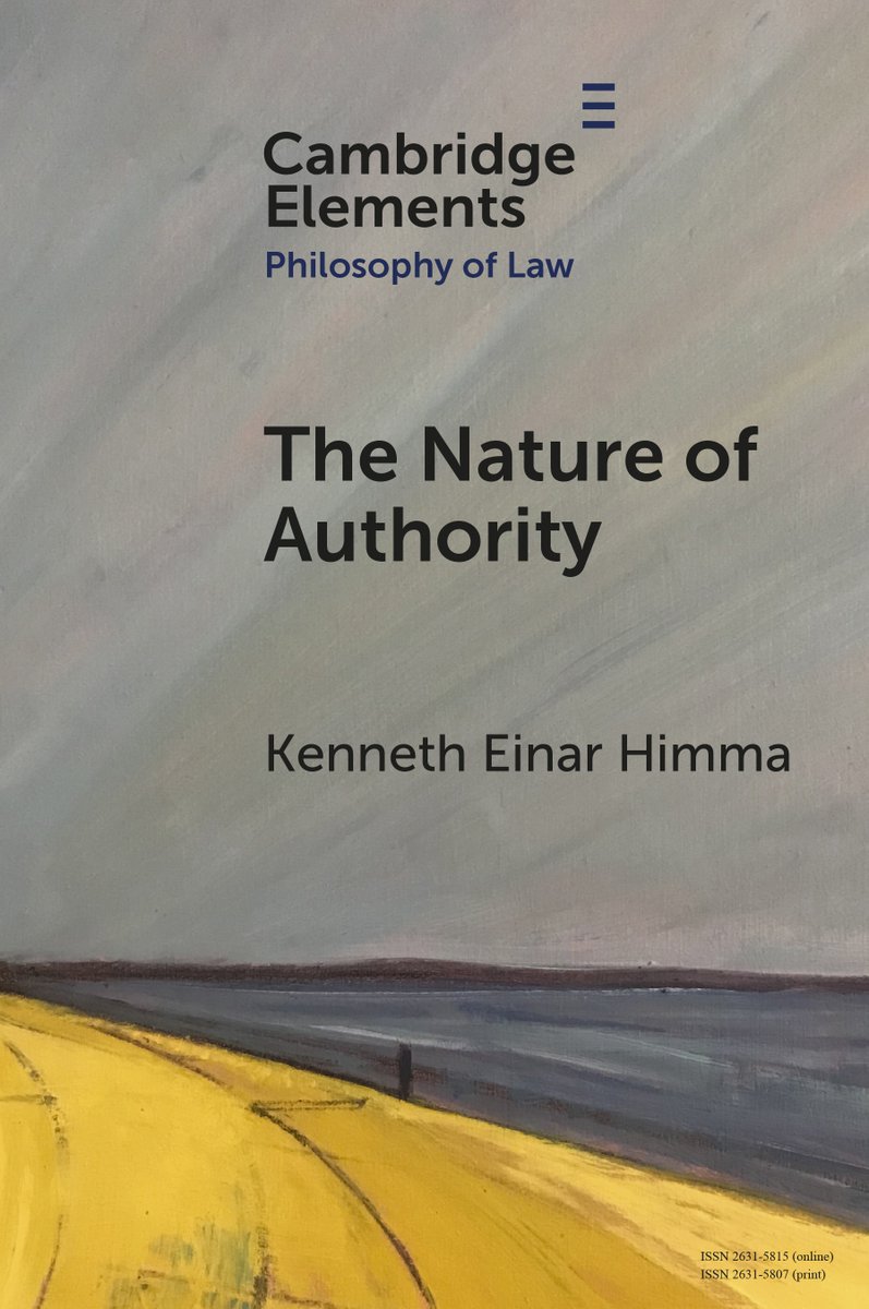 Don’t miss your chance to read new Cambridge Element The Nature of Authority by Kenneth Einar Himma Free access available until 1 January.
cup.org/3VlewET
#cambridgeelements #philosophy