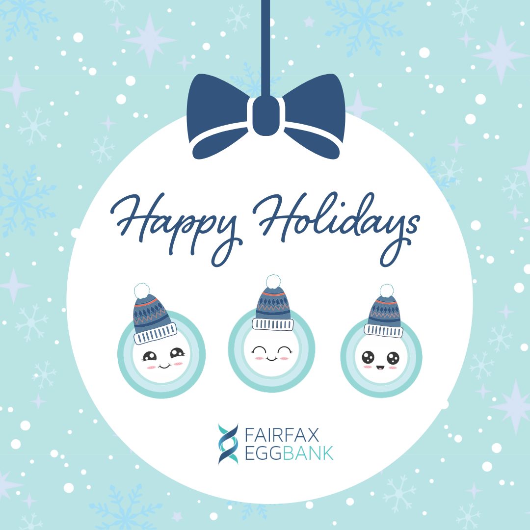 ✨Happy Holidays from everyone at Fairfax EggBank ✨
 
Thank you to our incredible donors, intended parents, and clinic partners for being part of our community.  
 
#happyholidays #fairfaxeggbank #seasonsofjoy