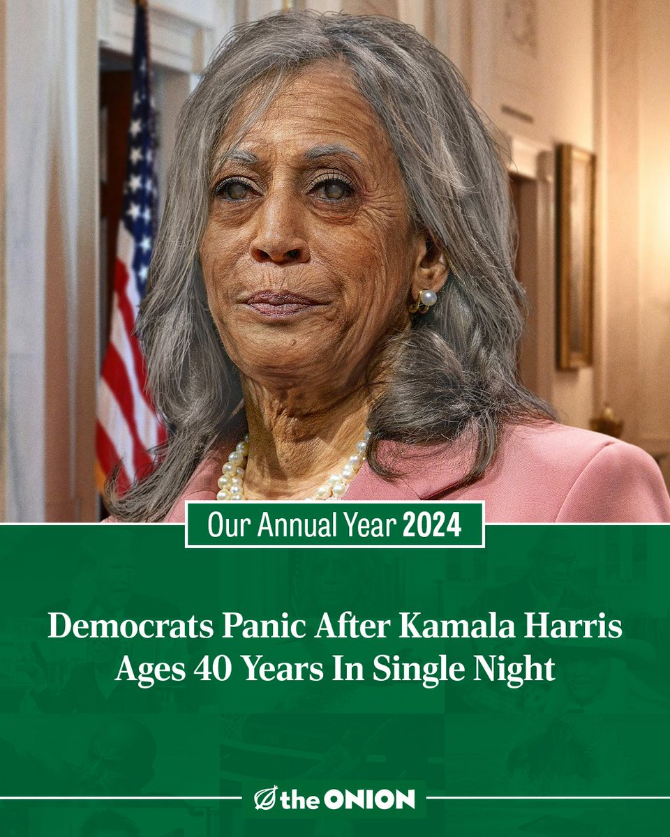 Democrats Panic After Kamala Harris Ages 40 Years In Single Night
theonion.com/democrats-pani…