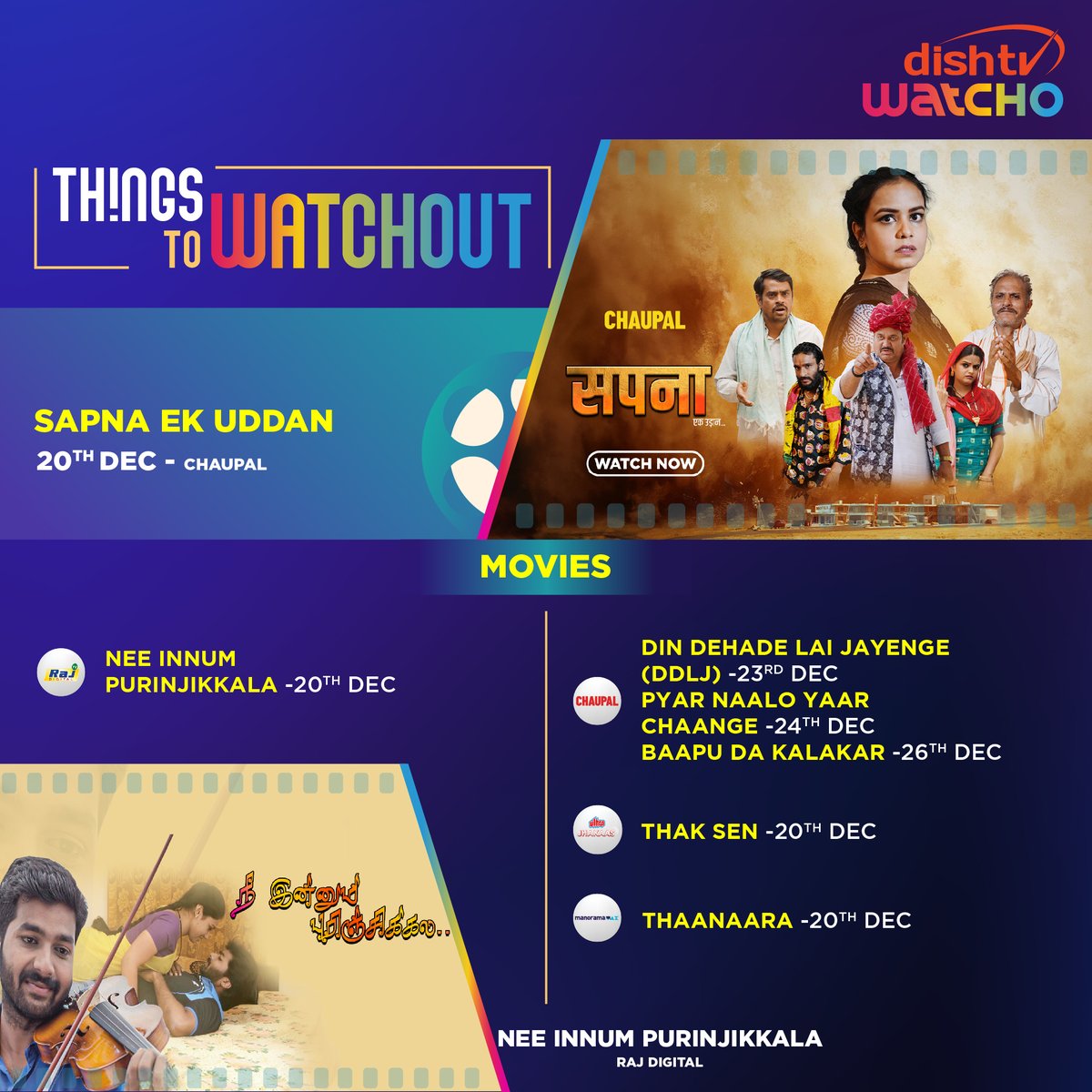watchoapp's tweet photo. The weekend is here, time to catch the latest #Movies, #WebSeries, #LiveEvents, and #Sports all in one place.
Save this post for quick access, and start streaming with the link https://t.co/60UVpHup9x
#TopPicks #Entertainment #MustWatchList #DishTVWatcho #ThingsToWatchout https://t.co/aabYZYl7Uv