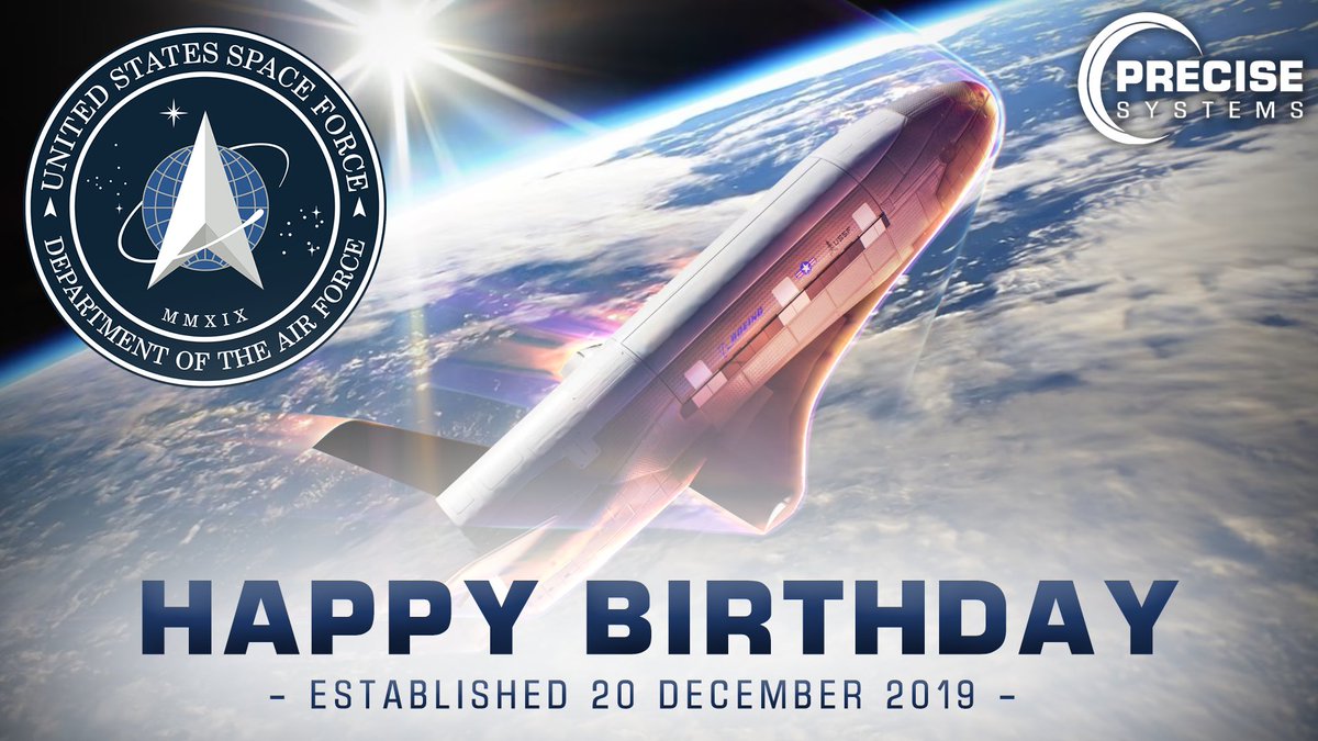Wishing a happy birthday to the #UnitedStatesSpaceForce! For 5 years, this branch has been pursuing superiority in the space domain. Thank you to all who are part of and support this force!