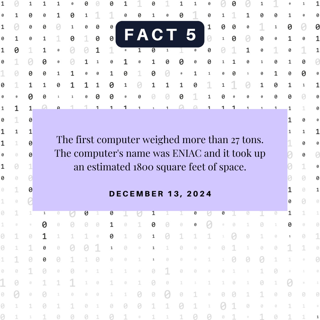 dottieroseLLC's tweet image. 💾🤯 From 27 tons to the palm of your hand—technology has come a long way! Follow for more amazing computer science facts. #ComputerScienceWeek #TechHistory #Innovation