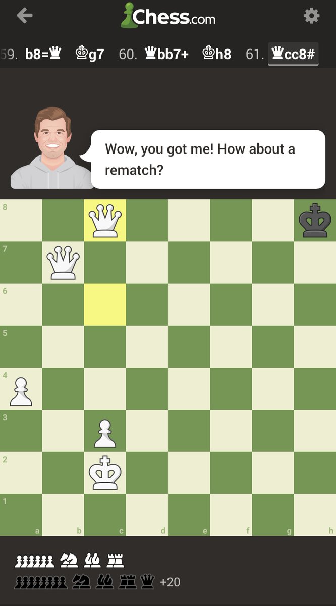 Today I defeated Magnus Carlsen's bot on <a href="/chesscom/">Chess.com</a>! 🎉♟️
Thank you, AI, for giving us this amazing privilege to learn and grow. A game to remember for a humble hobbyist. 🧠✨

#Chess #AI #MagnusCarlsen