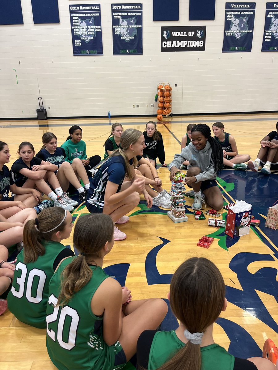 Lady T’Wolves holiday party with team breakfast, games, and toy drive for <a href="/archildrens/">Arkansas Children's</a> ! #givingisreceiving #timberwolfway