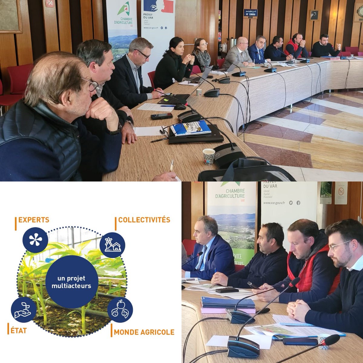 #Agriculture |  🎯 Reconquérir 10 000 ha de terres agricoles à l'horizon 2030 dans le #Var ➡️ Les services de l’État et la chambre d'agriculture ont réuni le 5e comité de pilotage du Plan de reconquête agricole pour dresser un premier bilan chiffré et identifier les actions