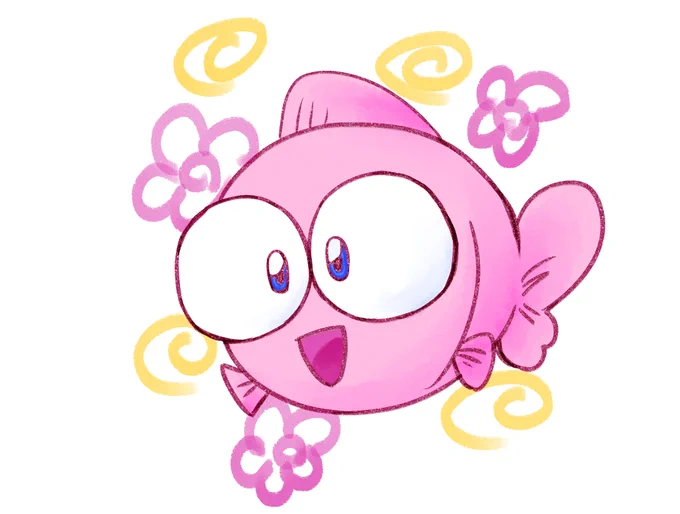 よくわかんないこと言いますねなぜかふとぎょぴちゃんが描きたくてたまらなくなって描きましたわけかわかんないんですけど、なぜかぎょぴちゃん学生時代以来だよ描いたの…。え?なんの発作?? 