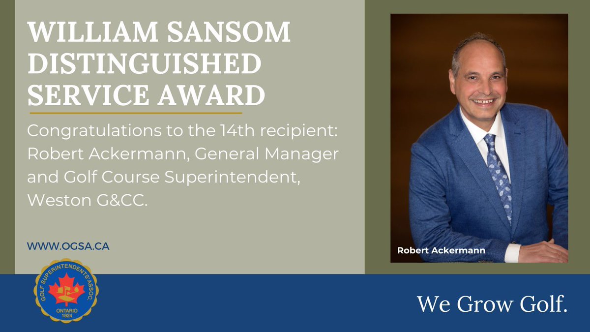 OGSA (@ontariogsa) on Twitter photo We are proud to announce the 14th recipient of the William Sansom Award: Robert Ackermann! Robert's remarkable contributions to the industry continue to inspire and make a lasting impact. We look forward to celebrating at The Canadian Conference in February <a href="/robackermann/">Robert Ackermann</a> We are proud to announce the 14th recipient of the William Sansom Award: Robert Ackermann! Robert's remarkable contributions to the industry continue to inspire and make a lasting impact. We look forward to celebrating at The Canadian Conference in February <a href="/robackermann/">Robert Ackermann</a>