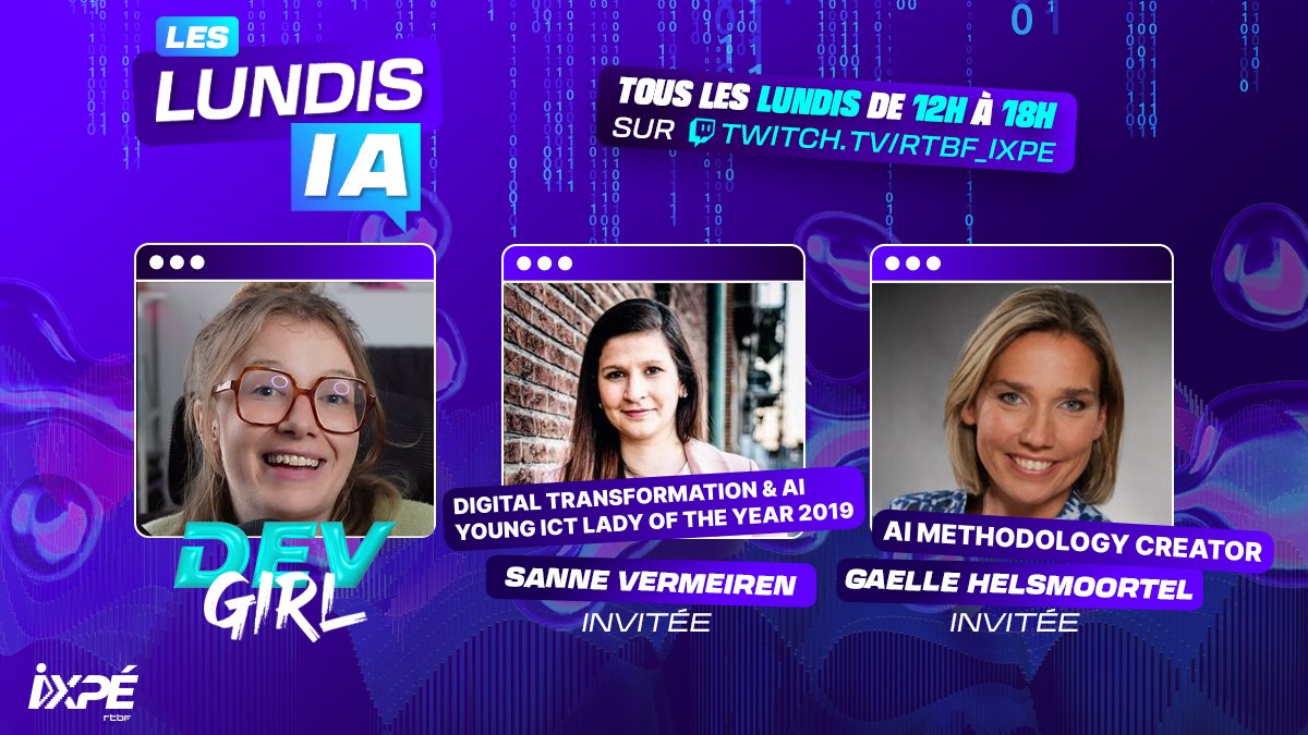 🧠Les Lundis IA🧠
Ça y est, nous passons aux mathématiques basiques ! 👀

Je vous annonce nos deux invités lundi prochain ! <a href="/SanneVermeiren/">Sanne Vermeiren</a> et <a href="/HelsmoortelG/">Helsmoortel Gaëlle</a> nous ferons l'honneur de venir parler de leur métier et expérience dans le monde de l'IA ! 🍿