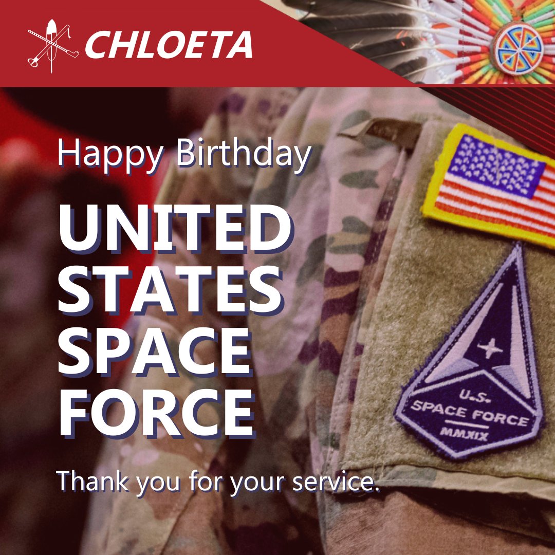 teamchloeta's tweet image. Happy Birthday to the United States Space Force! Thank you for your service to our country. 

#SpaceForce #TeamChloeta #NativeOwned #GovCon #SmallGovCon