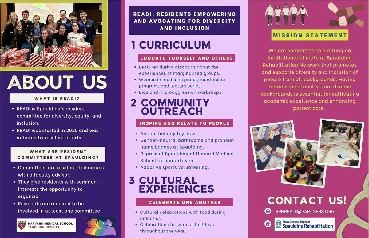 The resident-led READI Committee at <a href="/SpauldingRehab/">Spaulding Rehab</a> is committed creating an institutional culture that promotes and supports diversity, equity, and inclusion. 

Learn more about their work 👇