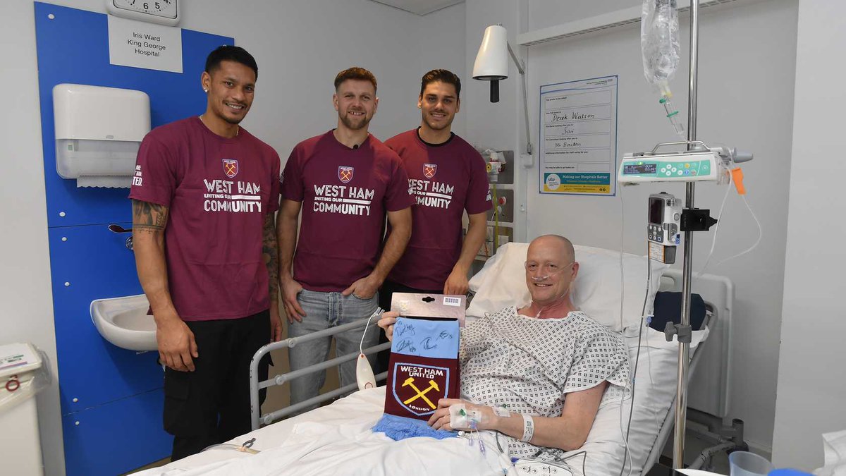 West Ham stars surprised patients, their families and a number of Hammers fans on a recent trip to our hospitals giving them a well needed boost this Christmas.

See more pictures and read more about the visit on our website 👉bhrhospitals.nhs.uk/news/news-a-sp…