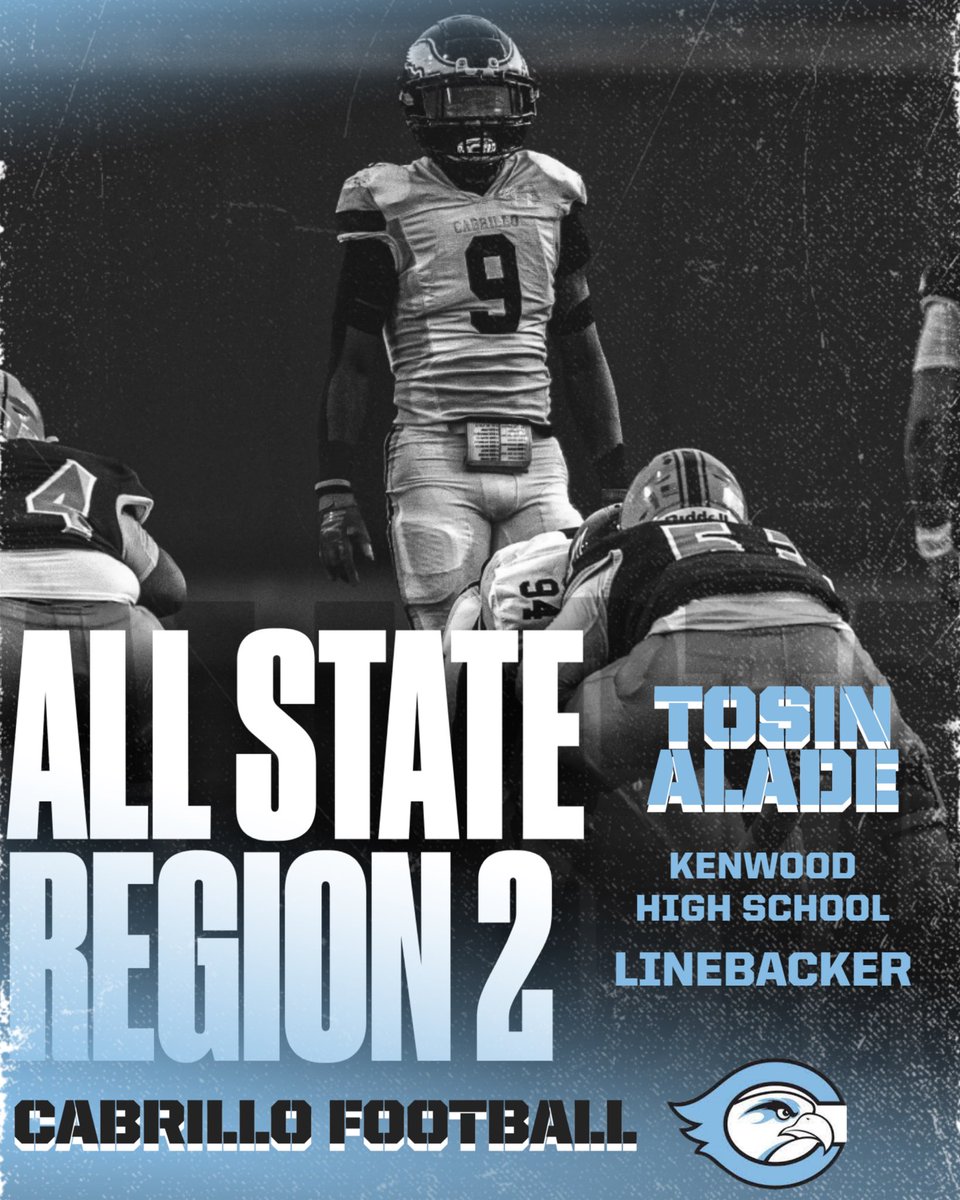 Cabrillo College Football (@cabrillofb_) on Twitter photo Congratulations to our TWO All State recipients!
Mikey Thomas DL Marina High School
Tosin Alade LB Kenwood High School
Both were recognized as one of the TOP players in the state at their position group.
<a href="/MikeyTh85142960/">Michael Thomas</a> <a href="/_lorrslick/">Tosin Alade</a> Congratulations to our TWO All State recipients!
Mikey Thomas DL Marina High School
Tosin Alade LB Kenwood High School
Both were recognized as one of the TOP players in the state at their position group.
<a href="/MikeyTh85142960/">Michael Thomas</a> <a href="/_lorrslick/">Tosin Alade</a>