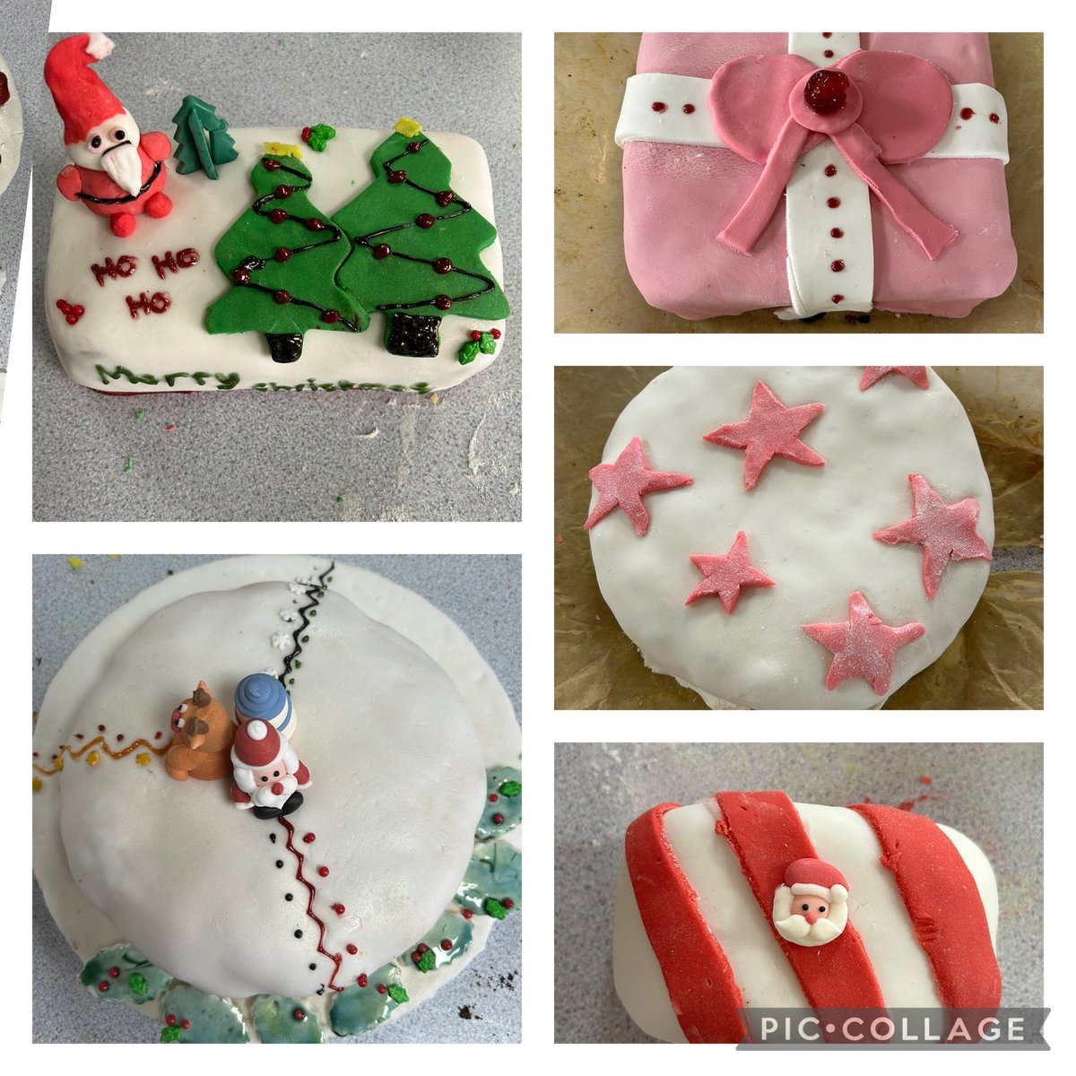 Year 10 H&amp;C students decorated their Christmas cakes today.