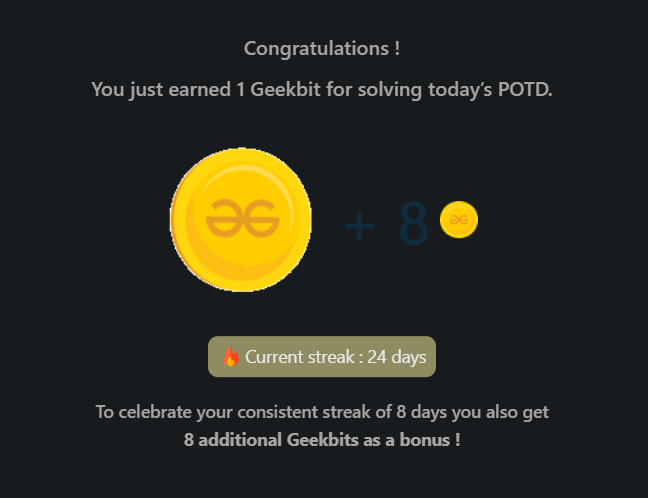 Mayank_kumar111's tweet photo. Day 36 of the #GFG160 challenge has arrived! Each step forward is a testament to our dedication and the journey 

A big shout-out to @geeksforgeeks 

#CodingChallenge #160DaysOfCode #gfg160 #geekstreak2024 #Day36 #KeepCoding #StayMotivated #LearningJourney #CommitToGrowth https://t.co/XcfbAwTFcU
