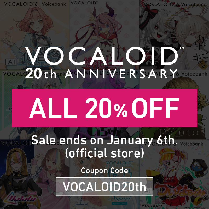 VOCALOID 20th anniversary sale] An additional 20% off on the