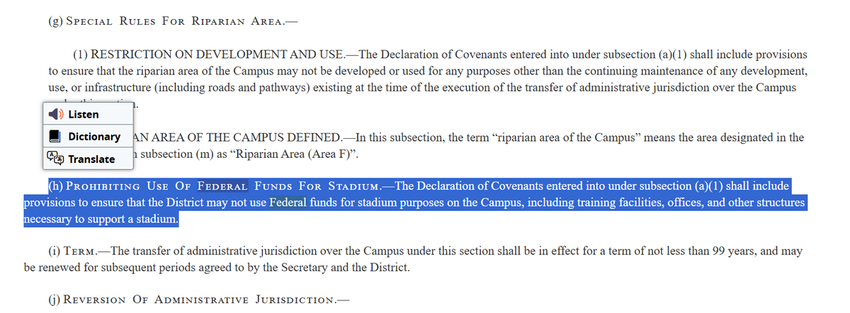 Sam Fortier (@sam4tr) on Twitter photo Again: the RFK Stadium site bill prohibits using federal funds for "stadium purposes."
Several massive platforms -- including <a href="/elonmusk/">Elon Musk</a> and the <a href="/nytimes/">The New York Times</a> Daily podcast -- have inaccurately said the bill would help pay for a stadium for the Washington Commanders. It would just Again: the RFK Stadium site bill prohibits using federal funds for "stadium purposes."
Several massive platforms -- including <a href="/elonmusk/">Elon Musk</a> and the <a href="/nytimes/">The New York Times</a> Daily podcast -- have inaccurately said the bill would help pay for a stadium for the Washington Commanders. It would just