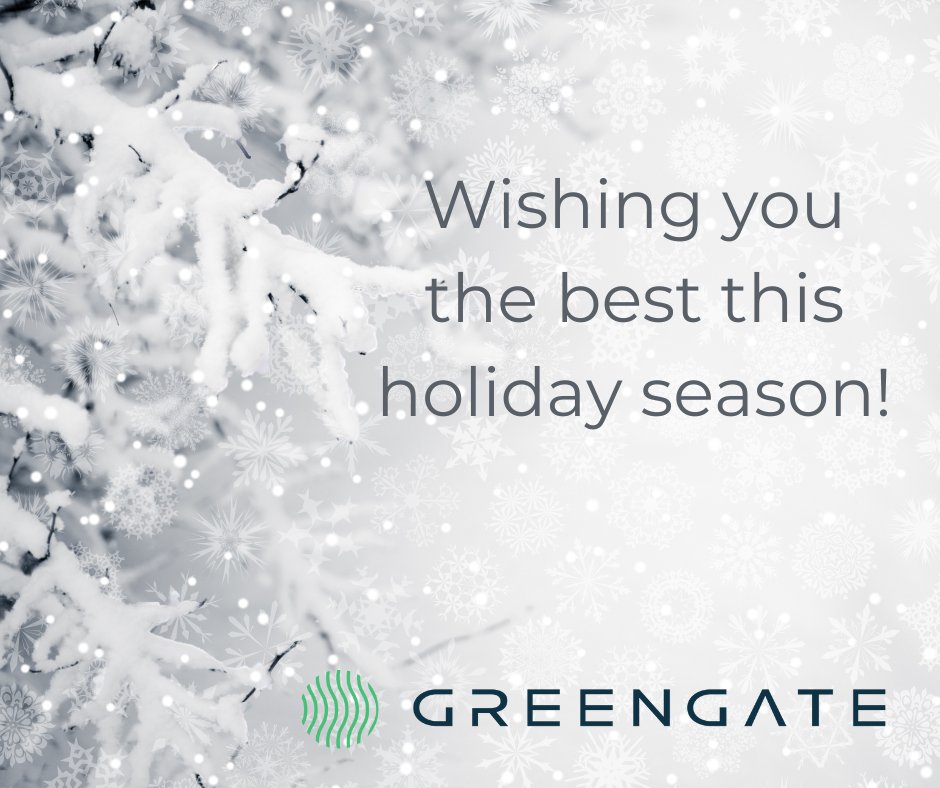 From all of us at Greengate, we wish you a safe and joyful holiday season and a happy new year!  

#HappyHolidays #GreengatePower