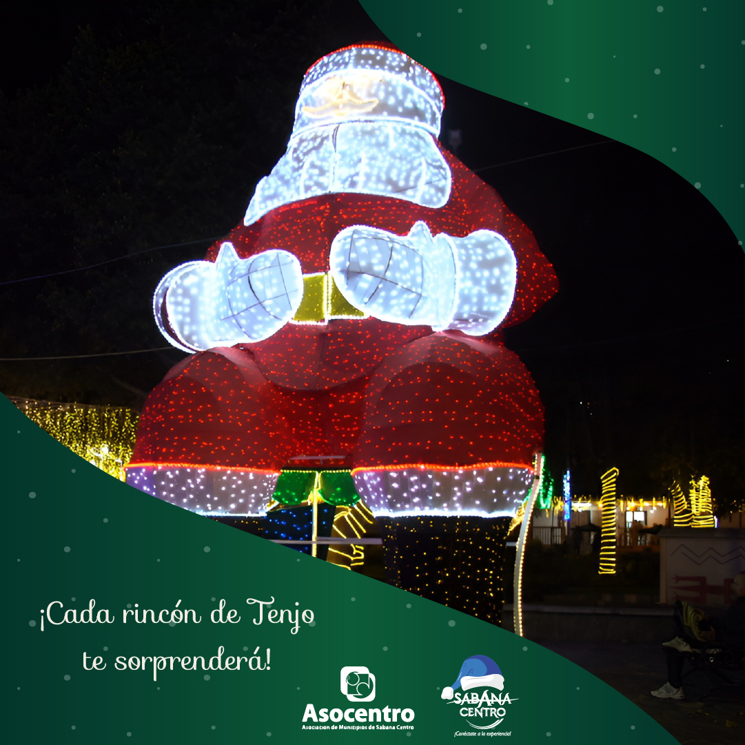 Este diciembre, disfruta de Tenjo iluminado por la magia de la Navidad.

Un lugar lleno de luces brillantes, ambiente festivo y actividades especiales para toda la familia

#RutaNavideñaTenjo #TenjoMagico #NavidadEnTenjo #AçaíBrasil #PanDeMaíz #LanaDeRuanas #SaborDeTenjo
