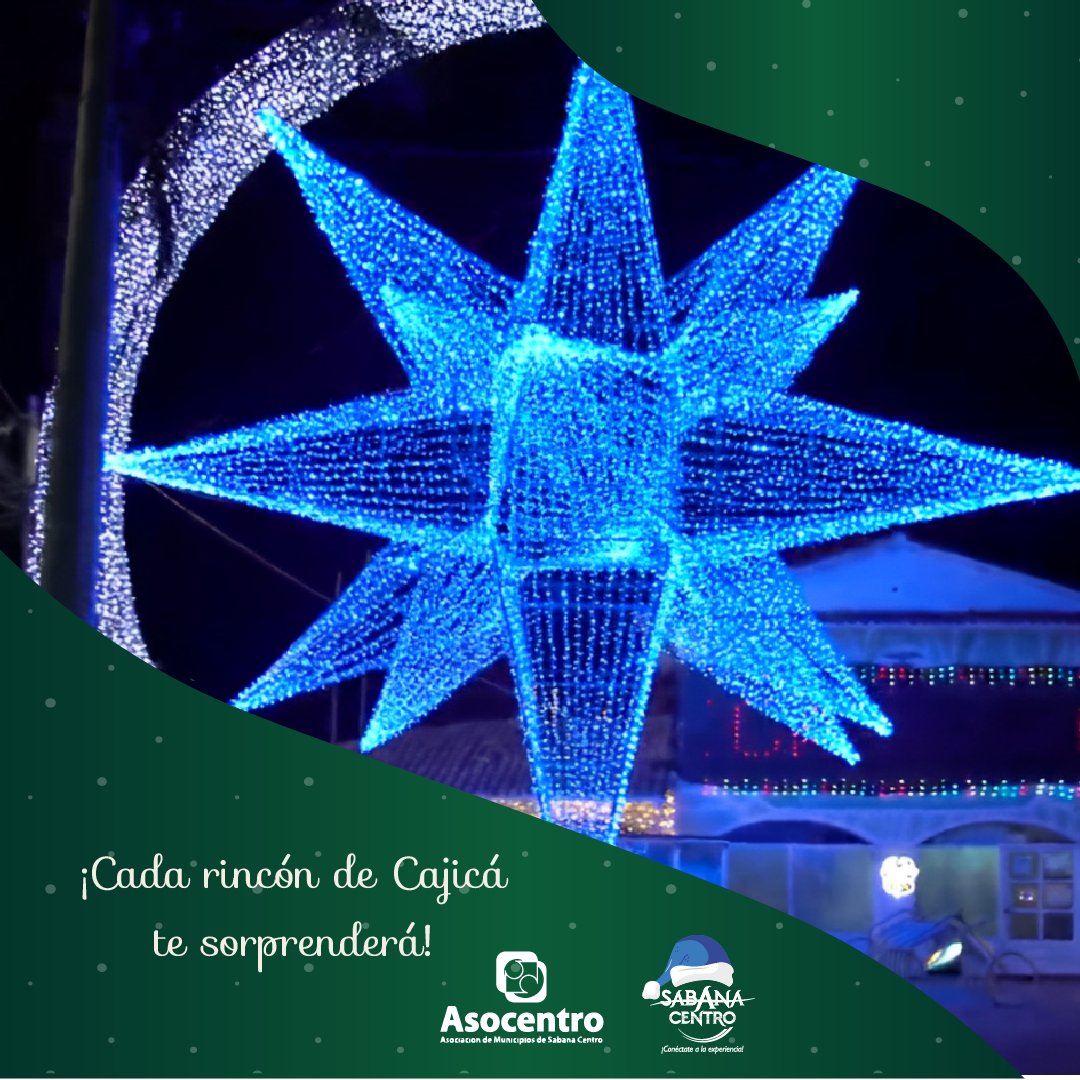Cajicá se convierte en el escenario perfecto para disfrutar de esta temporada mágica.

Deléitate con festivales gastronómicos, déjate sorprender por espectaculares juegos de luces y vive eventos únicos que llenarán tus días de alegría y tradición.

#RutaNavideñaCajica