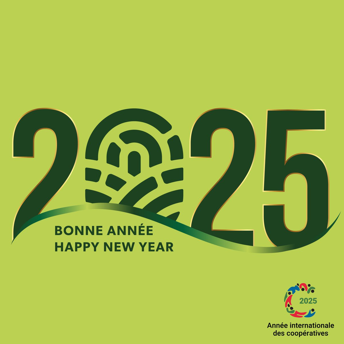 🥳 Bonne année 2025 ! 🥳
2025 est l’Année internationale des coopératives 🎉 Sous le thème "Les coopératives construisent un monde meilleur", célébrons leur impact positif et durable. 🌍
Merci à nos membres, clients et employés de bâtir ce monde meilleur, ensemble.
