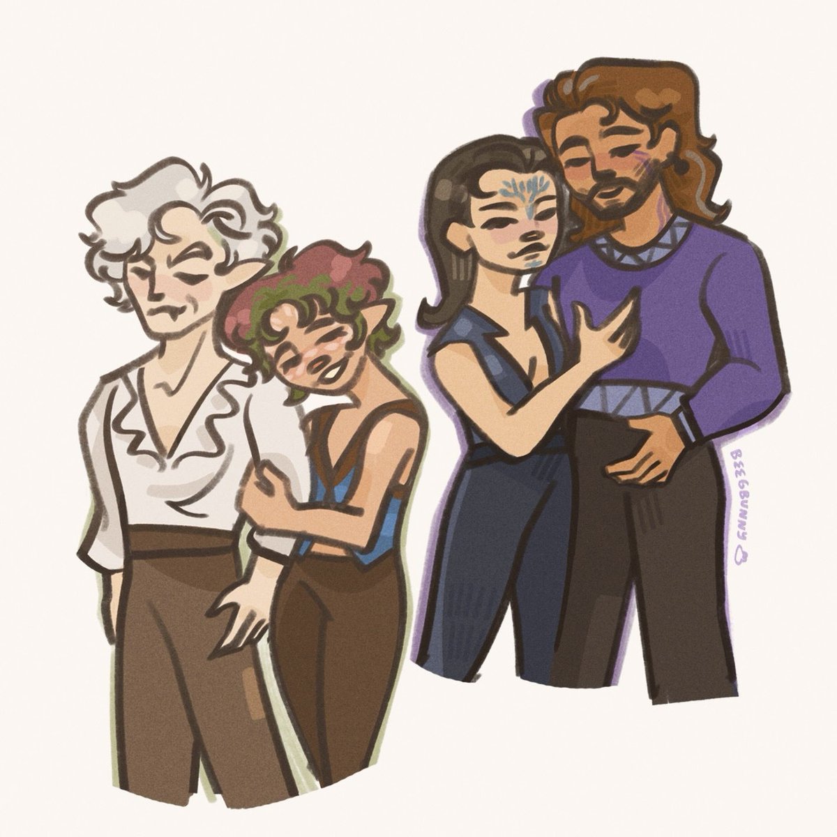 My two tavs!
Was watching avatar when i started a new playthrough, meet my gale lovin monk avatar yang chen lol

#bg3 #BaldursGate3 #GaleDekarios #Astarion