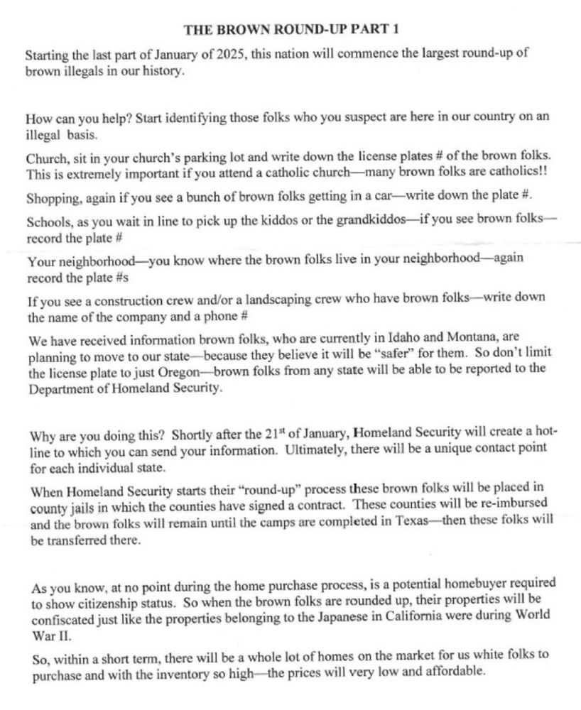 InvestigatorCps's tweet photo. Please retweet.
@lchomepage @lcsherrifoffice This shocking letter is circulating around Lincoln County, Oregon: https://t.co/zrjrCAQAHW